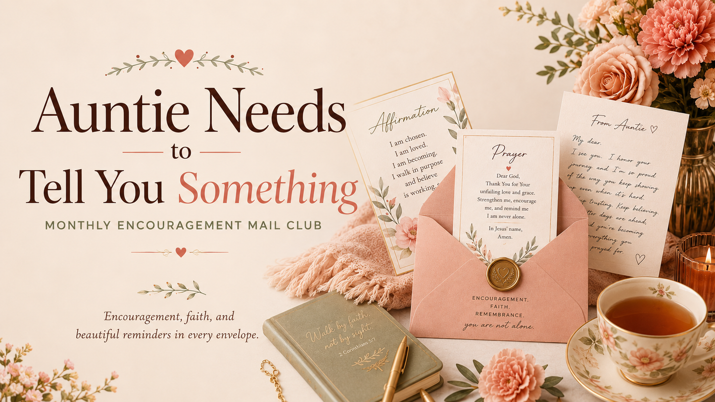 Auntie Needs to Tell You Something. A Monthly Encouragement Mail Club