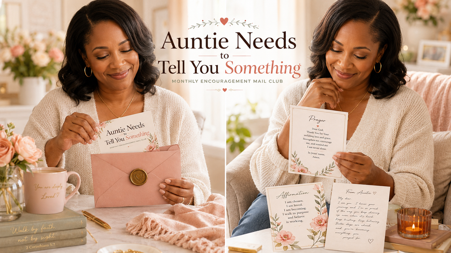Auntie Needs to Tell You Something. A Monthly Encouragement Mail Club